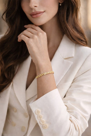 14K Yellow Gold Chain Link Bracelet