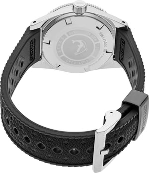 SJE093 SEIKO LIMITED EDITION GRAY DIAL SILICONE STRAP 62MAS CASE BACK SIDE VIEW
