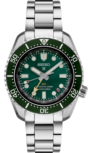 Spb381 Seiko Gmt Green dial front solder shot