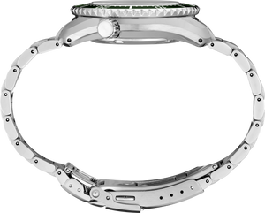 Spb381 Seiko Gmt Green dial crown side shot