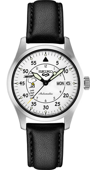 seiko 5 peanuts limited edition with leather strap