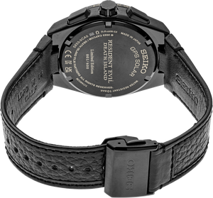 Seiko Astron Solar GPS Resident Evil: Death Island Limited Edition Titanium case with black super-hard coating case back view