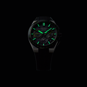 SSH139 Seiko Astron Solar GPS Titanium case with super-hard coating night view