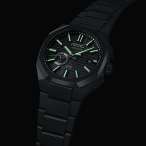 SSJ015 Seiko Astron Solar GPS with Titanium case with black super-hard coating night glow view