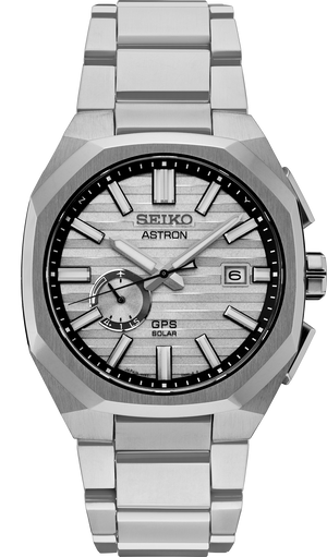 SSJ017 Seiko Astron solar GPS Limited Edition Titanium case with super-hard coating front view