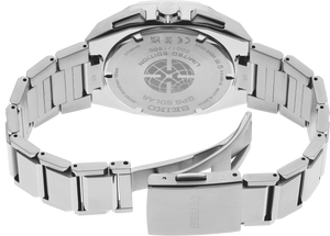 SSJ017 Seiko Astron solar GPS Limited Edition Titanium case with super-hard coating case back view