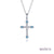 March Birthstone Cross Necklace
