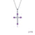 June Birthstone Cross Necklace