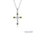 August Birthstone Cross Necklace