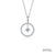 April Birthstone Reversible Open Circle Necklace