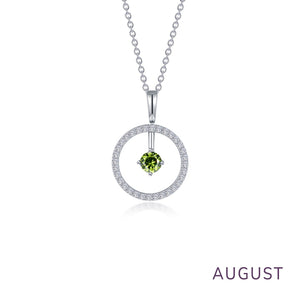December Birthstone Reversible Open Circle Necklace