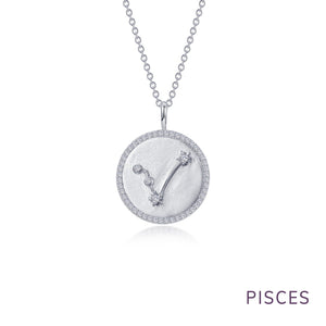 Zodiac Constellation Coin Necklace, Leo