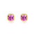 2.48 CTW Purple Fancy Lab-Grown Sapphire Solitaire Stud Earrings