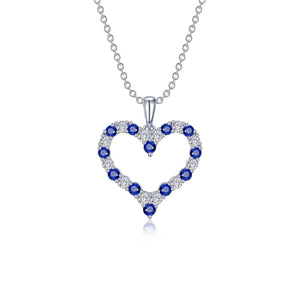 Fancy Lab-Grown Ruby Heart Pendant Necklace