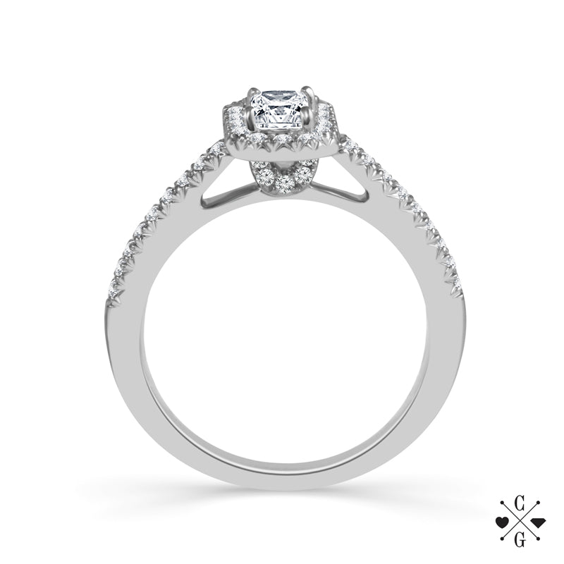 Diamond Engagement Ring 1 ct tw 14k White Gold