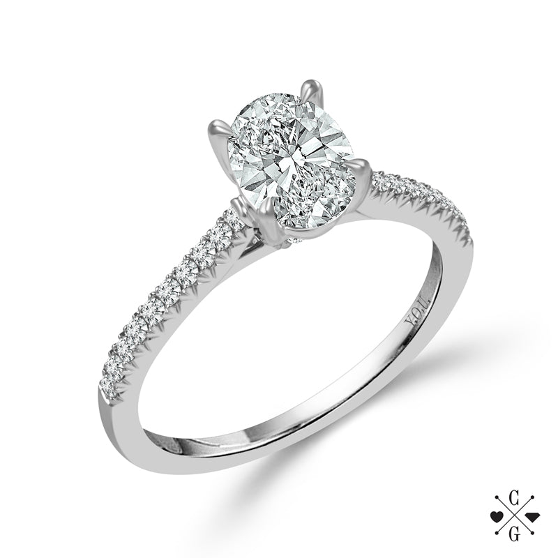 Diamond Engagement Ring 1.25 ct tw 14k White Gold