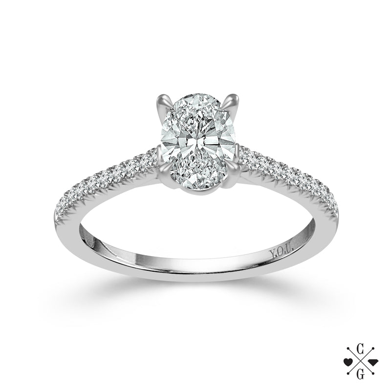 Diamond Engagement Ring 1.25 ct tw 14k White Gold