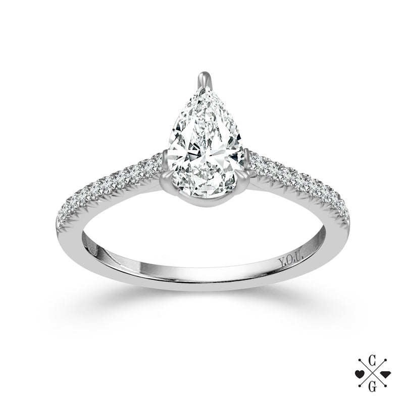 Diamond Engagement Ring 1.25 ct tw 14k White Gold