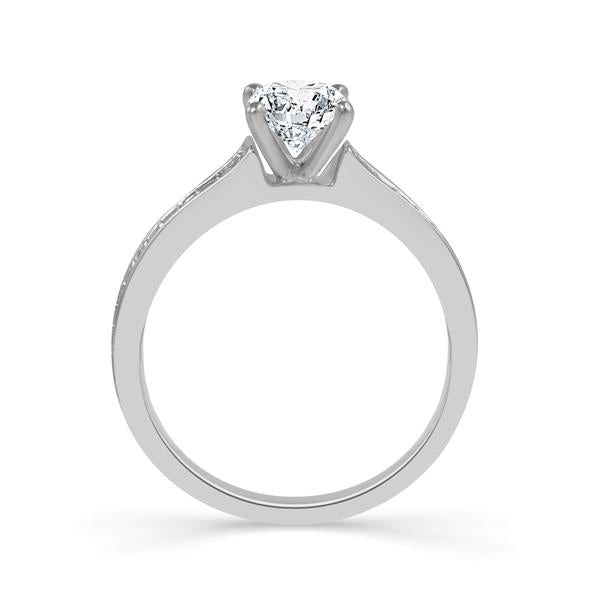 Diamond Engagement Ring 0.17 ct Round 14k White Gold