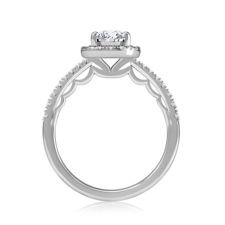 Diamond Engagement Ring 0.33 ct tw Center Round 14k White Gold