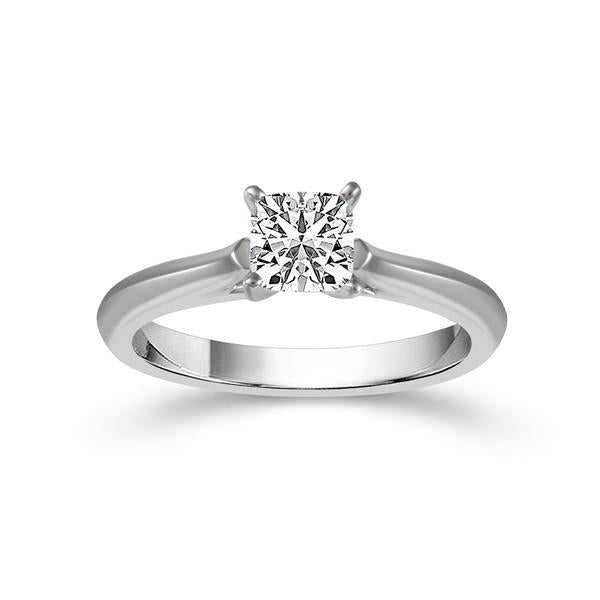 Diamond Engagement Ring Center-cush 14k White Gold