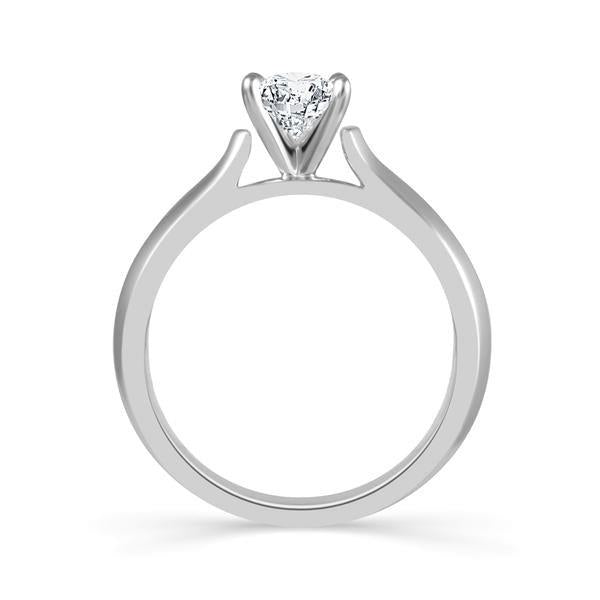 Diamond Engagement Ring Center-cush 14k White Gold