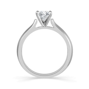 Diamond Engagement Ring Center-cush 14k White Gold