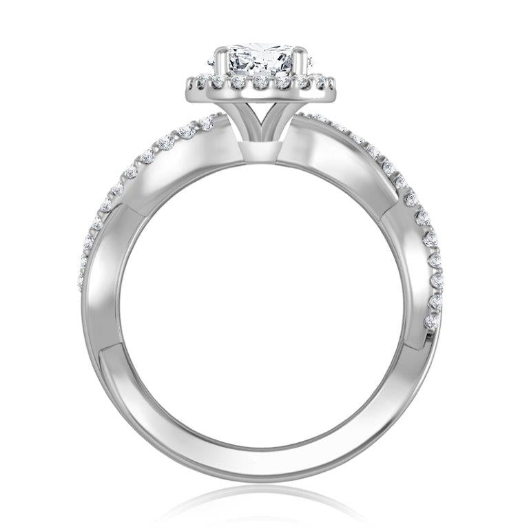 Diamond Engagement Ring 0.17 ct tw Center Round 14k White Gold