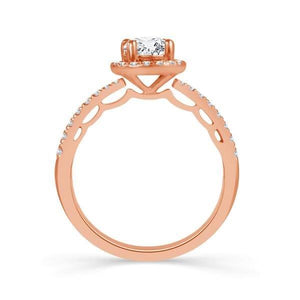 Diamond Engagement Ring 0.33 ct Round 18k Rose Gold