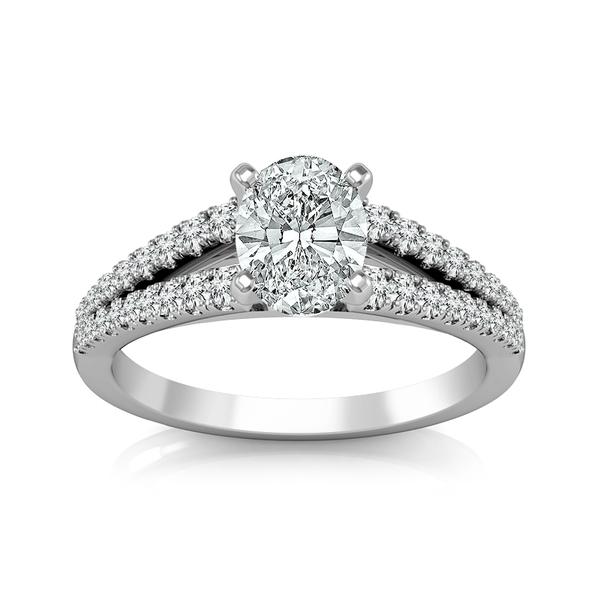 Diamond Engagement Ring 0.25 ct Round 18k White Gold