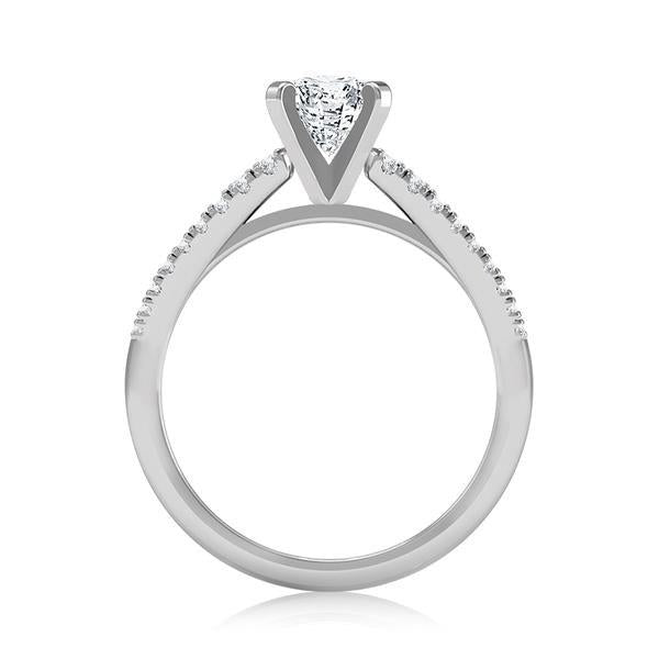 Diamond Engagement Ring 0.25 ct Round 18k White Gold