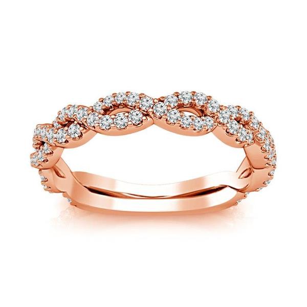 Diamond Band 0.4 ct tw Round 18k Rose Gold