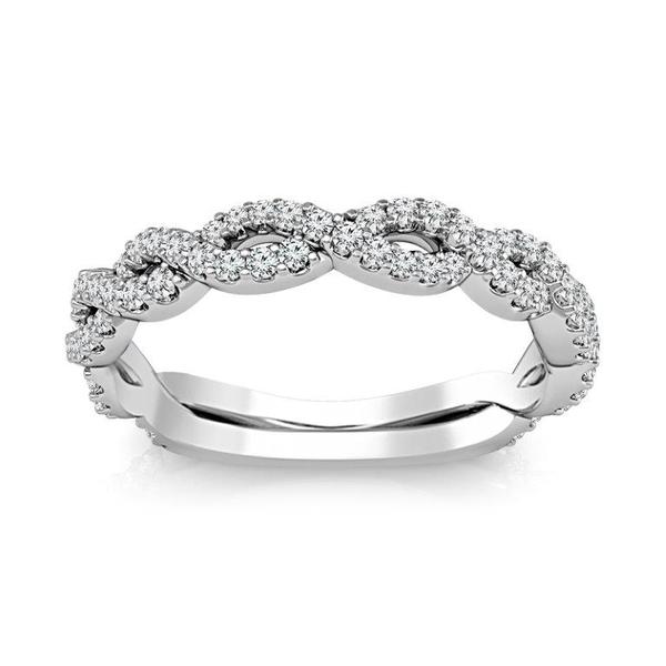 Diamond Band 0.4 ct tw Round 18k White Gold
