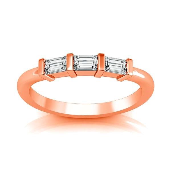 Diamond Band 0.2 ct tw Baguette 14k Rose Gold