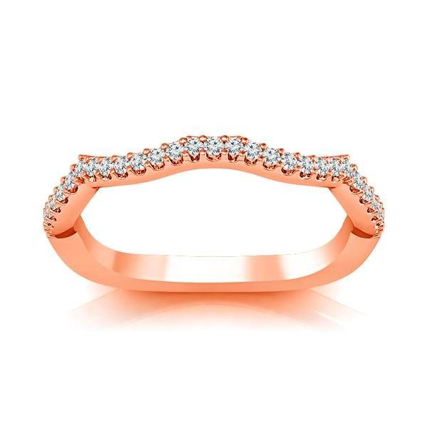 Diamond Band 0.16 ct tw Round 14k Rose Gold