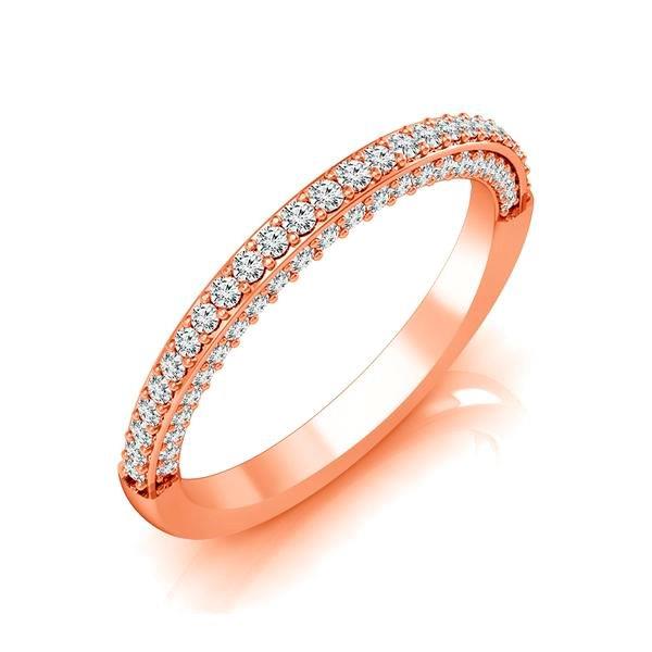 Diamond Band 0.5 ct tw Round 14k Rose Gold