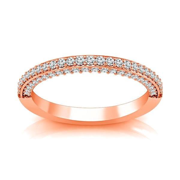 Diamond Band 0.5 ct tw Round 14k Rose Gold