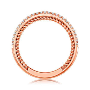 Diamond Band 0.16 ct tw Round 18k Rose Gold