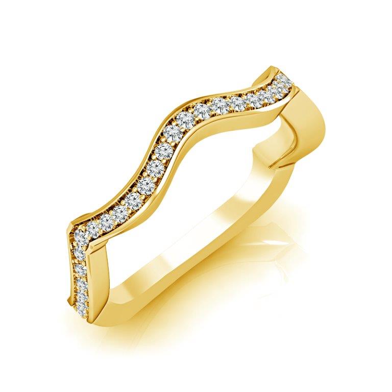 Diamond Band 0.2 ct tw Round 18k White Gold