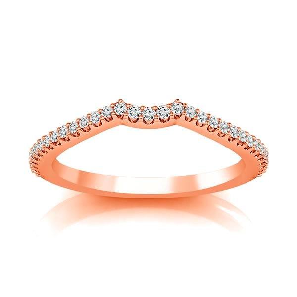 Diamond Band 0.2 ct tw Round 14k Rose Gold