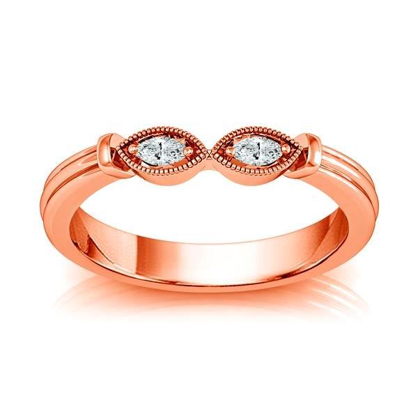 Diamond Band 0.16 ct tw Marquise 18k Rose Gold
