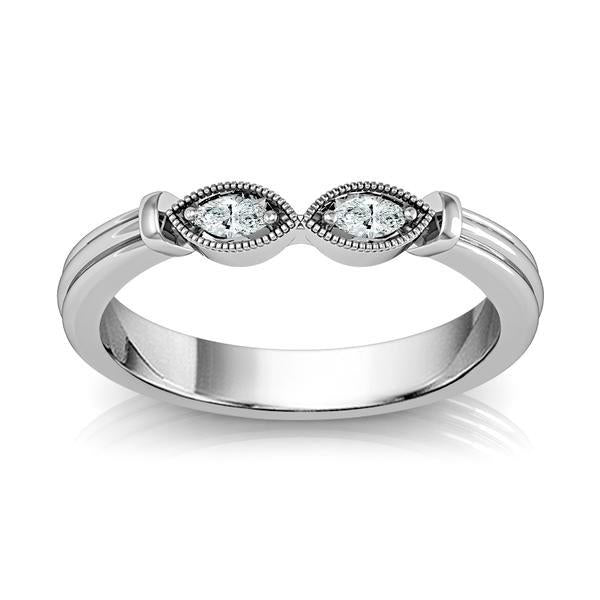 Diamond Band 0.16 ct tw Marquise 14k White Gold