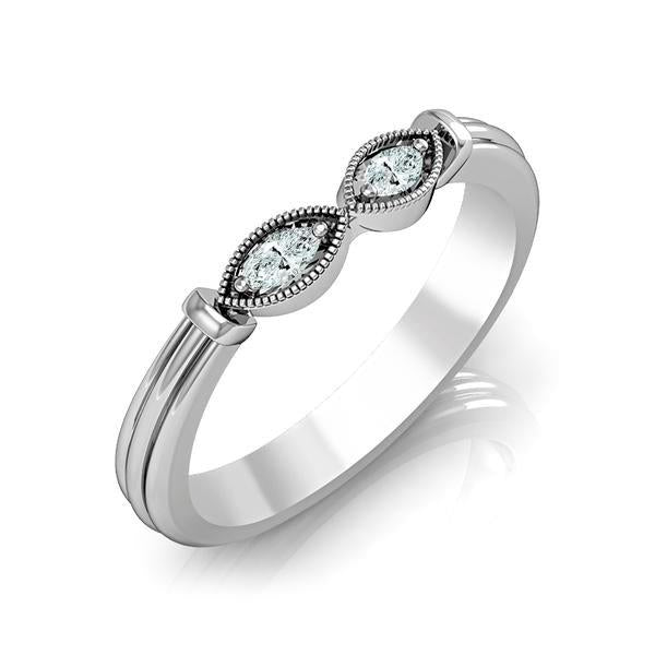 Diamond Band 0.16 ct tw Marquise 18k White Gold