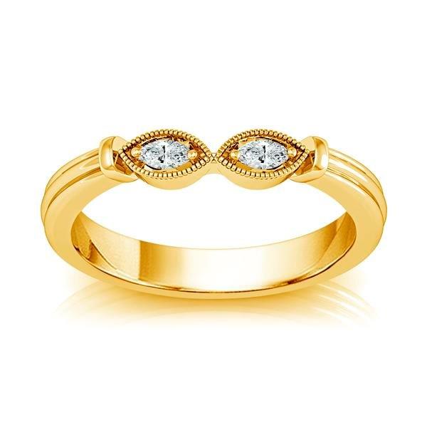 Diamond Band 0.16 ct tw Marquise 18k Yellow Gold