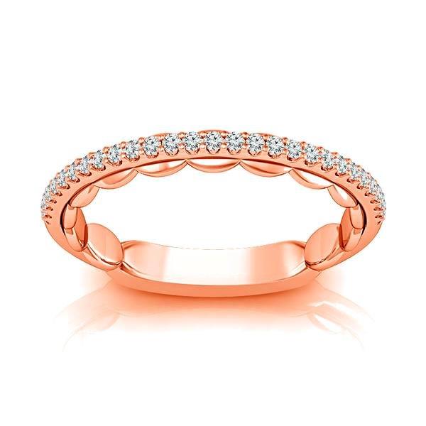 Diamond Band 0.16 ct tw Round 18k Rose Gold