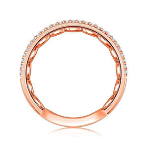 Diamond Band 0.16 ct tw Round 18k Rose Gold