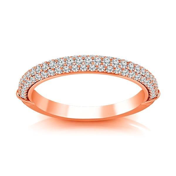 Diamond Band 0.5 ct tw Round 14k Rose Gold