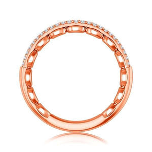 Diamond Band 0.13 ct tw Round 18k Rose Gold