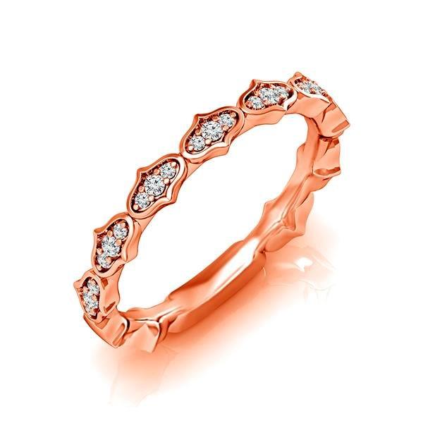 Diamond Band 0.1 ct tw Round 18k Rose Gold