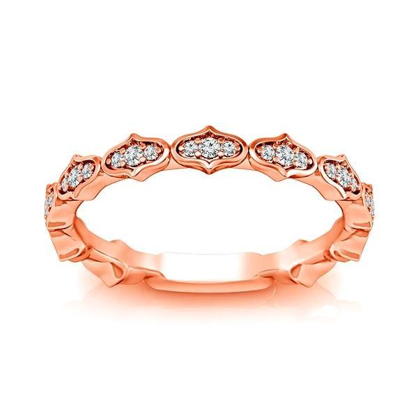 Diamond Band 0.1 ct tw Round 18k Rose Gold